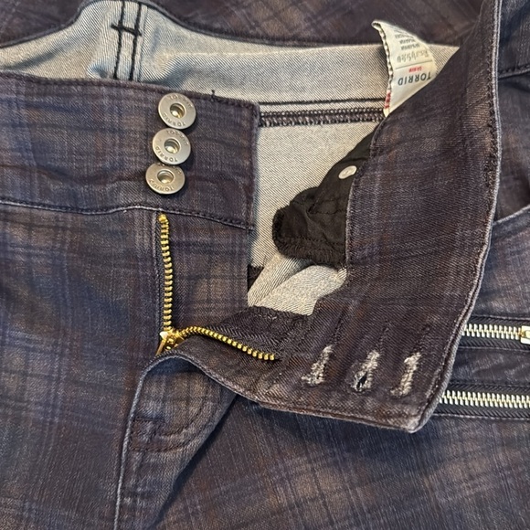 Torrid Multi-Zip Jeggings - Multi-Color Plaid Size 18R - Picture 13 of 15